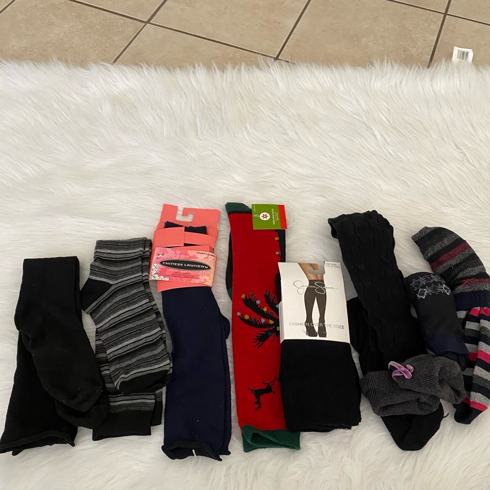Knee high and over the knee socks